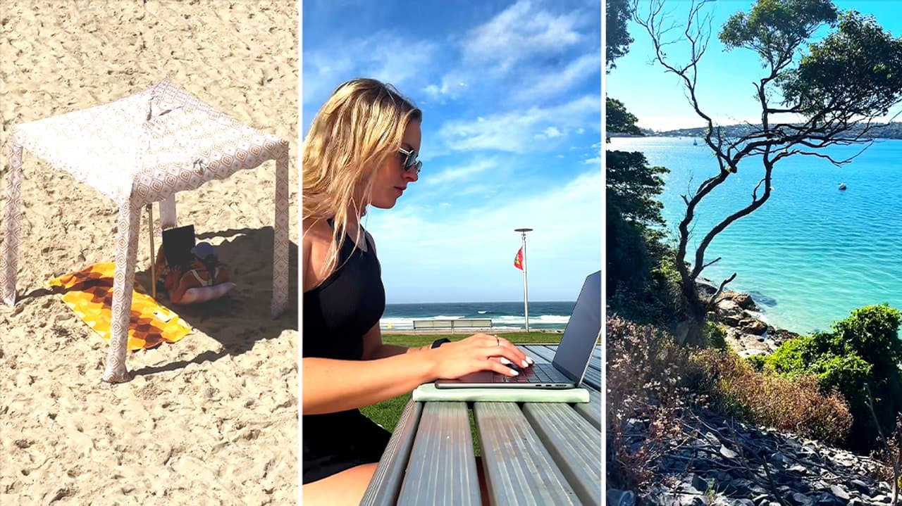 Beach work setup